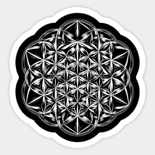 Monochromatic Flower of Life Sticker